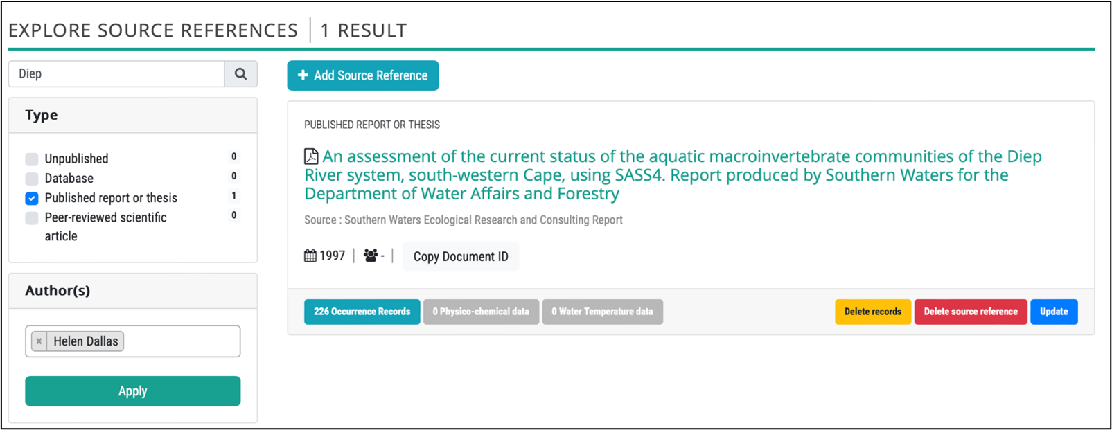 Managing Source References 14